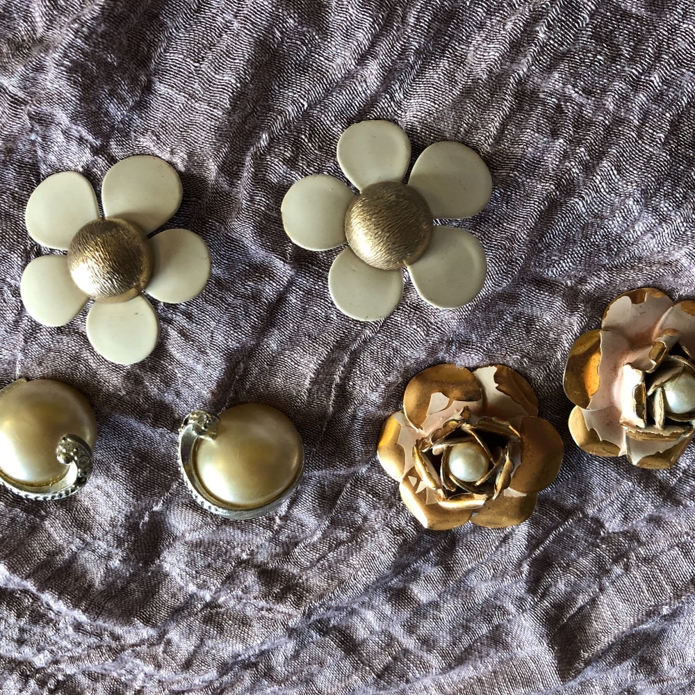 Vintage clip on earrings